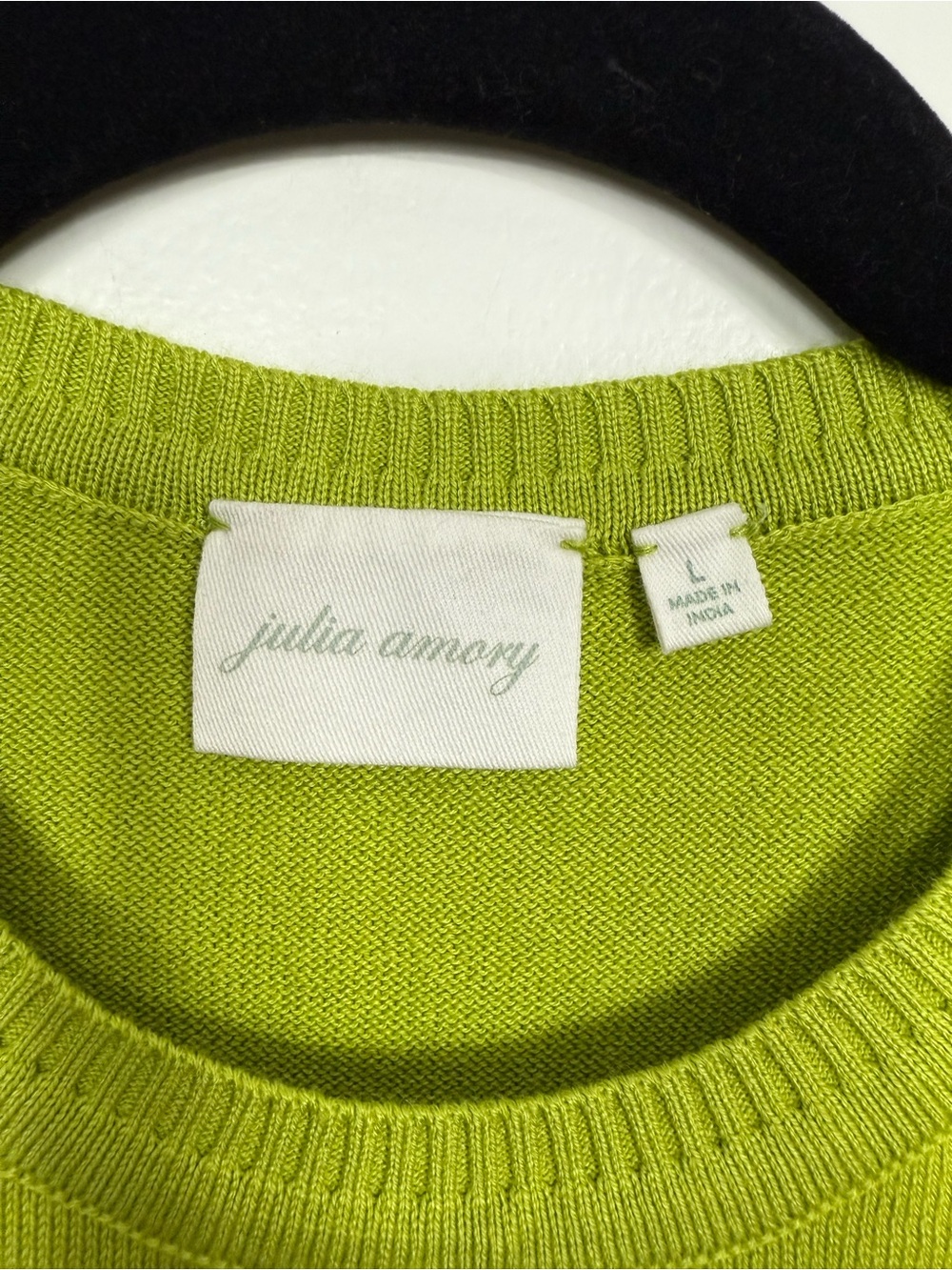 Julia Amory Tippi Top Sleeveless Knit Green Tank Top Large - Picture 3 of 5